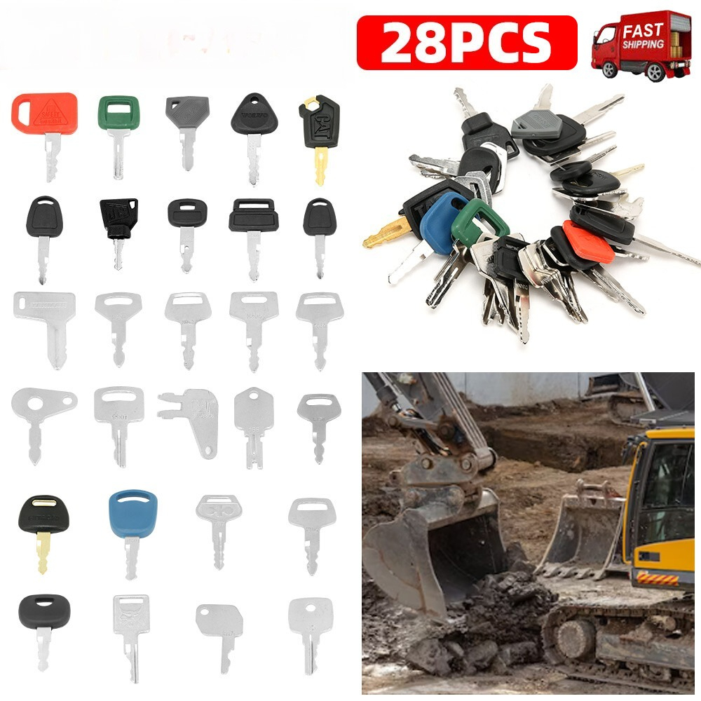 Heavy Equipment Keys Master Set - Juego de 28 Llaves para Excavadora,