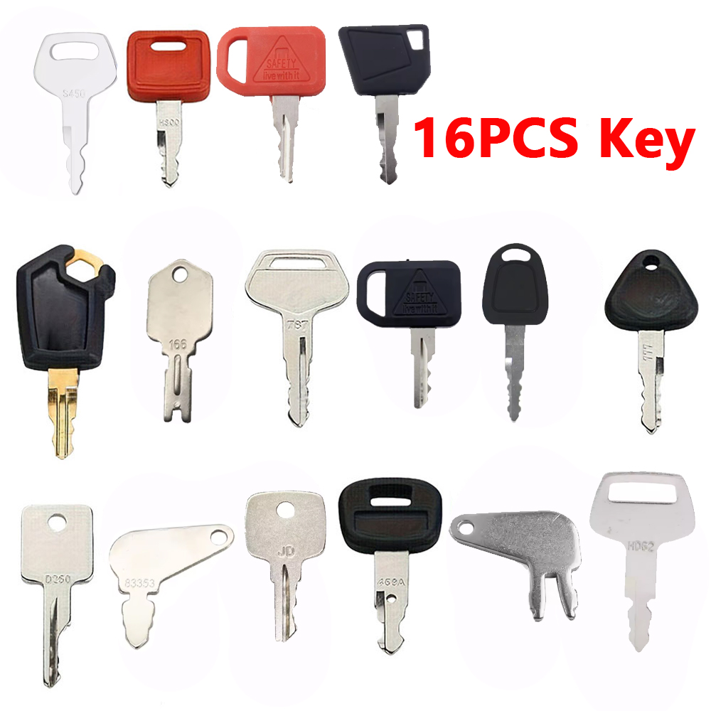 Heavy Equipment Keys Master Set - Juego de 16 Llaves Maestras para
